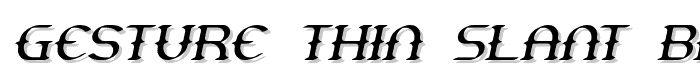 Gesture Thin Slant BRK font